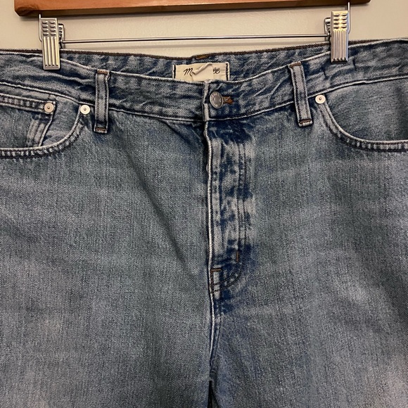 Madewell The Darted Barrel Leg Cropped High Rise Button Fly Jeans Size 32 - Picture 6 of 16